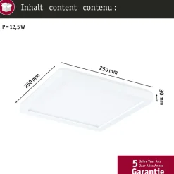 LED-paneeli Paulmann Atria Shine Backlight 190x190mm 11.2W IP44 900lm 4000K valkoinen