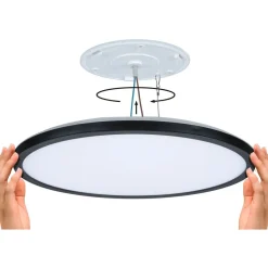LED-paneeli Paulmann Atria Shine IP44 Ø398mm 20.8W 2800lm White Switch puunruskea tammi