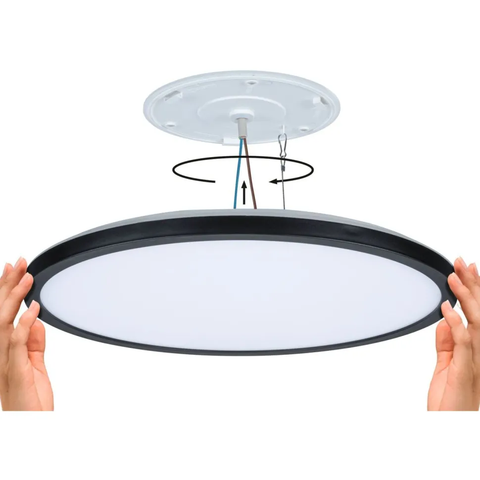 LED-paneeli Paulmann Atria Shine IP44 Ø398mm 20.8W 2800lm White Switch puunruskea tammi