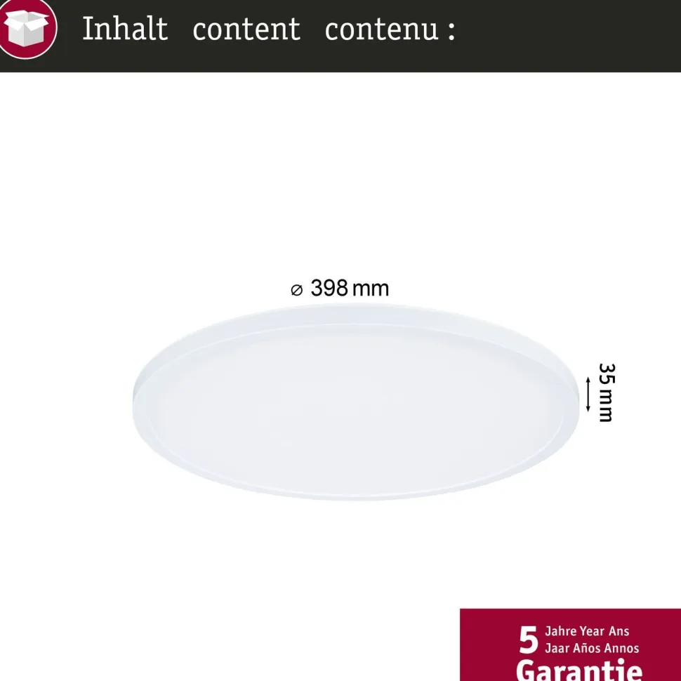 LED-paneeli Paulmann Atria Shine IP44 Ø398mm 20.8W 2800lm White Switch puunruskea tammi