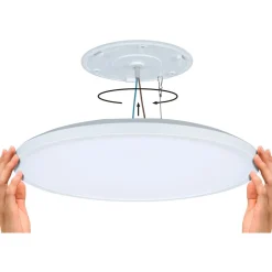 LED-paneeli Paulmann Atria Shine IP44 Ø398mm 20.8W 2800lm White Switch puunruskea tammi