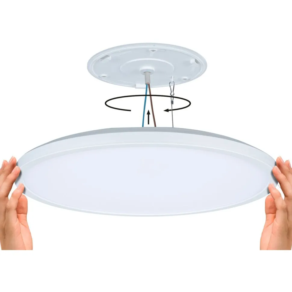 LED-paneeli Paulmann Atria Shine IP44 Ø398mm 20.8W 2800lm White Switch puunruskea tammi