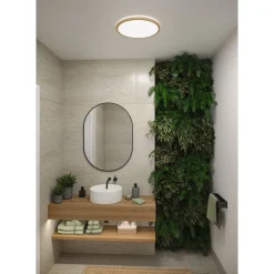 LED-paneeli Paulmann Atria Shine IP44 Ø398mm 20.8W 2800lm White Switch puunruskea tammi