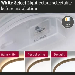 LED-paneeli Paulmann Atria Shine IP44 Ø398mm 20.8W 2800lm White Switch puunruskea tammi