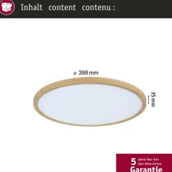 LED-paneeli Paulmann Atria Shine IP44 Ø398mm 20.8W 2800lm White Switch puunruskea tammi
