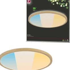 LED-paneeli Paulmann Atria Shine IP44 Ø398mm 20.8W 2800lm White Switch puunruskea tammi