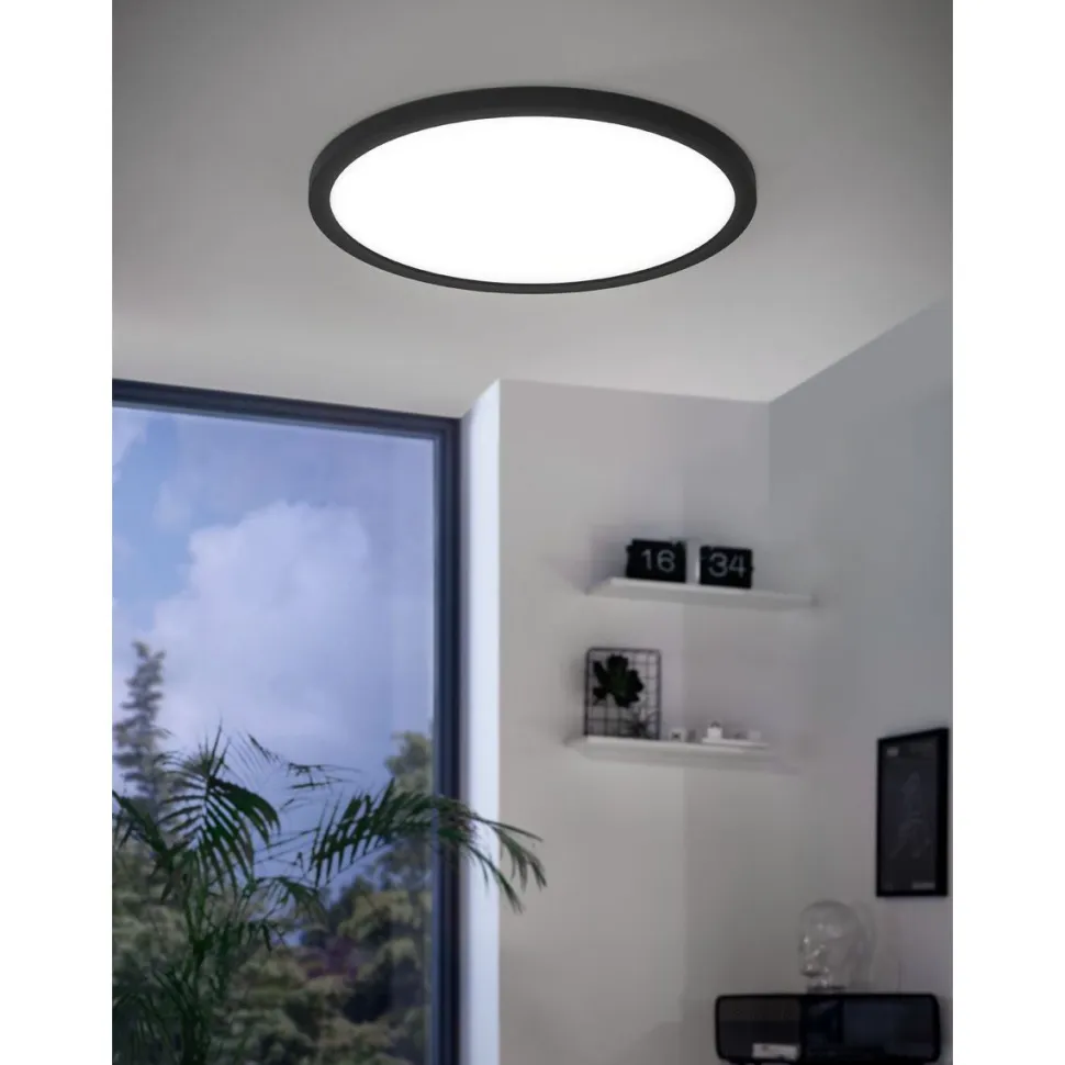 LED-Paneelivalaisin Eglo connect.z Rovito-Z ø30cm 14.6W RGBW musta