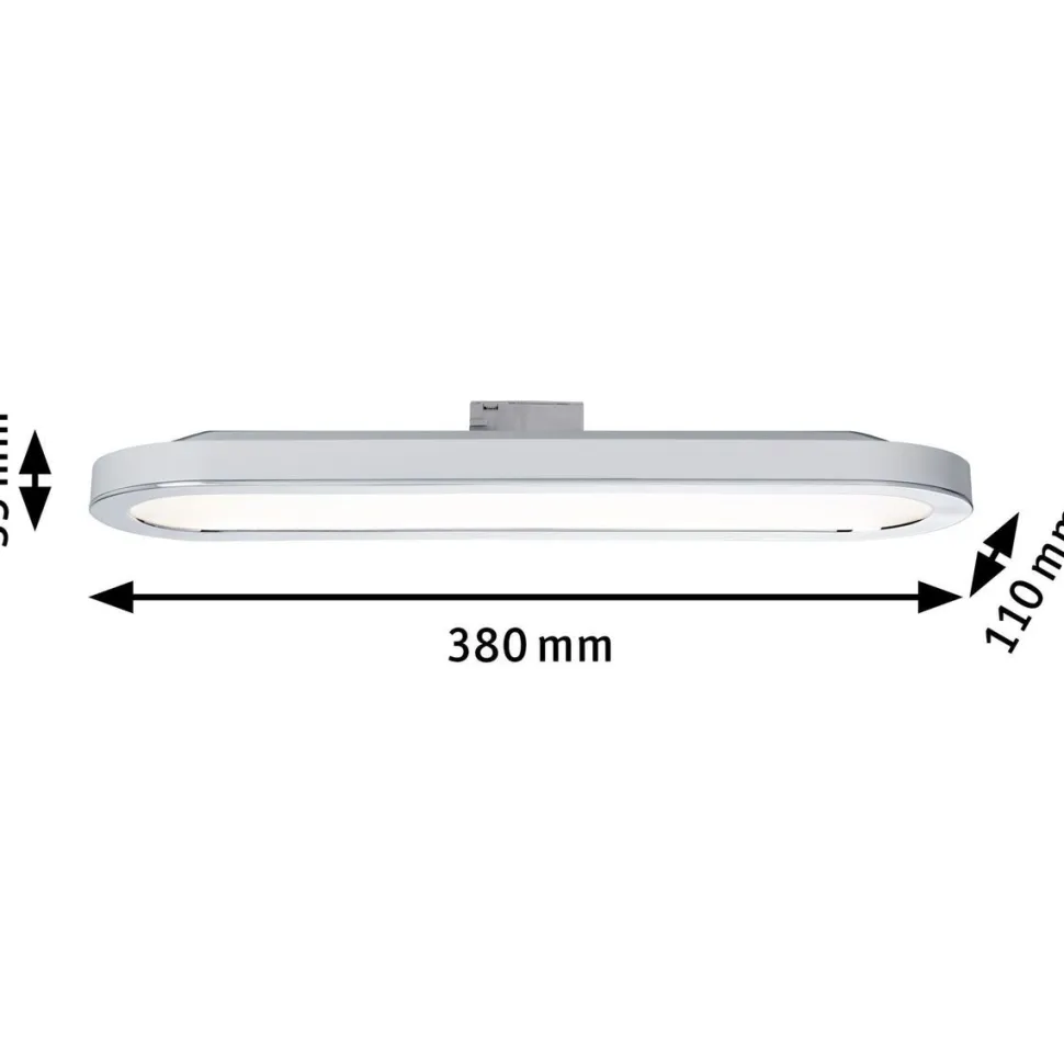 LED-Paneelivalaisin kiskoon Paulmann URail Loop kromi