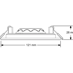 LED-paneelivalaisin Led Energie 6216, 6W, 3500K, Ø120mm