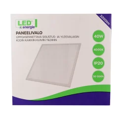 LED-paneelivalaisin Led Energie, 40W, 3200lm, 4000K, 595x595mm, valkoinen