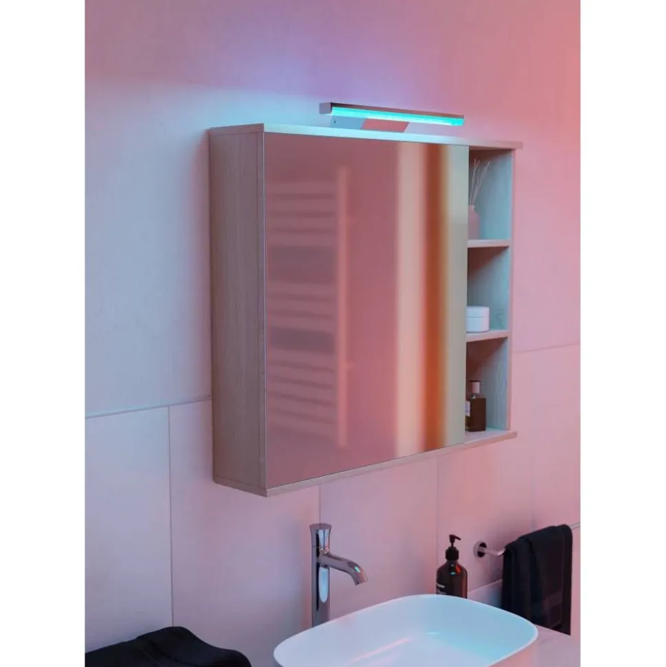 LED-peilivalaisin Eglo Regello-z connect.z 60cm, säädettävä värilämpötila, himmennettävä, IP44, seinään tai peilikaapin päälle, musta