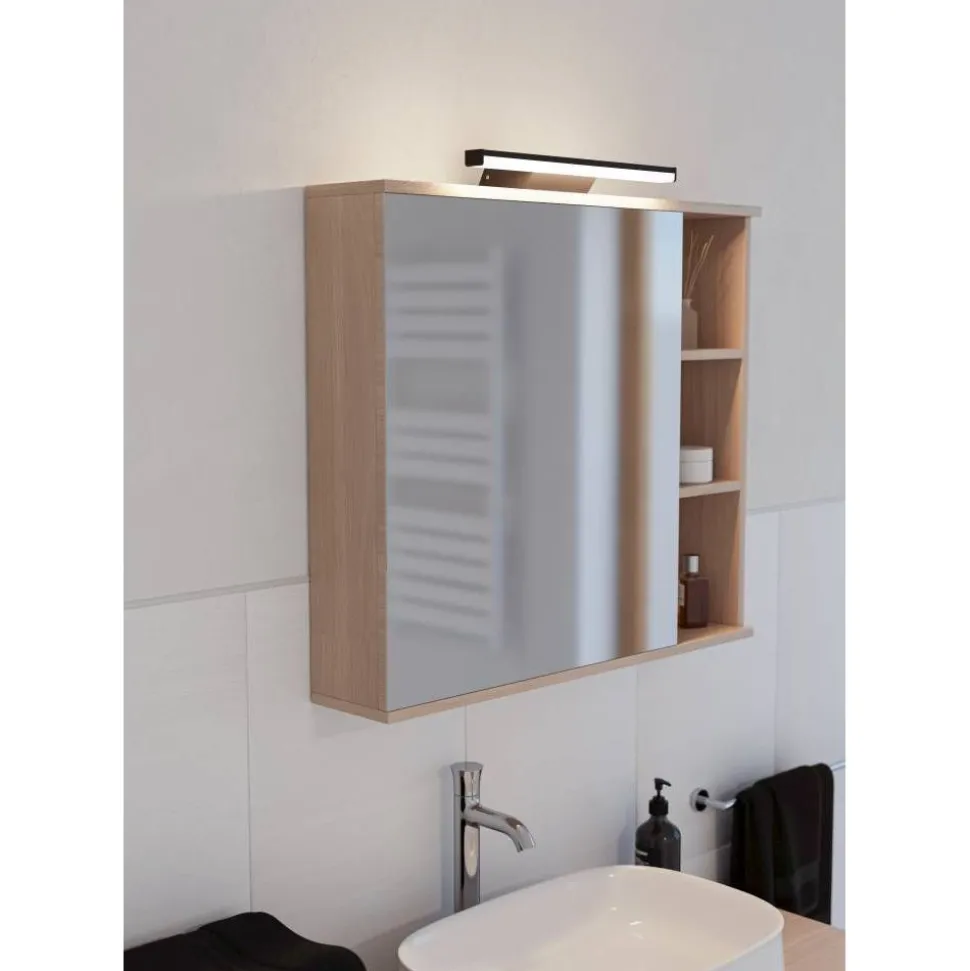 LED-peilivalaisin Eglo Regello-z connect.z 60cm, säädettävä värilämpötila, himmennettävä, IP44, seinään tai peilikaapin päälle, musta