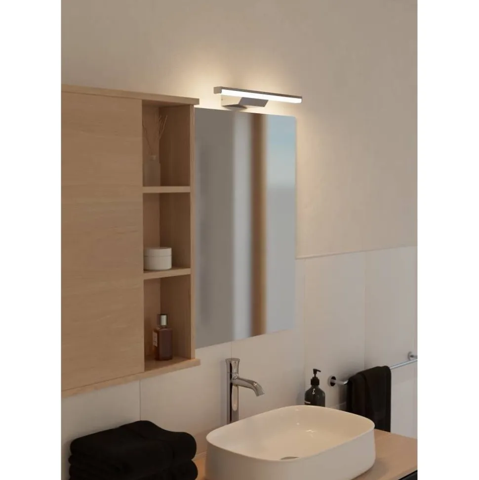 LED-peilivalaisin Eglo Regello-z connect.z 60cm, säädettävä värilämpötila, himmennettävä, IP44, seinään tai peilikaapin päälle, musta