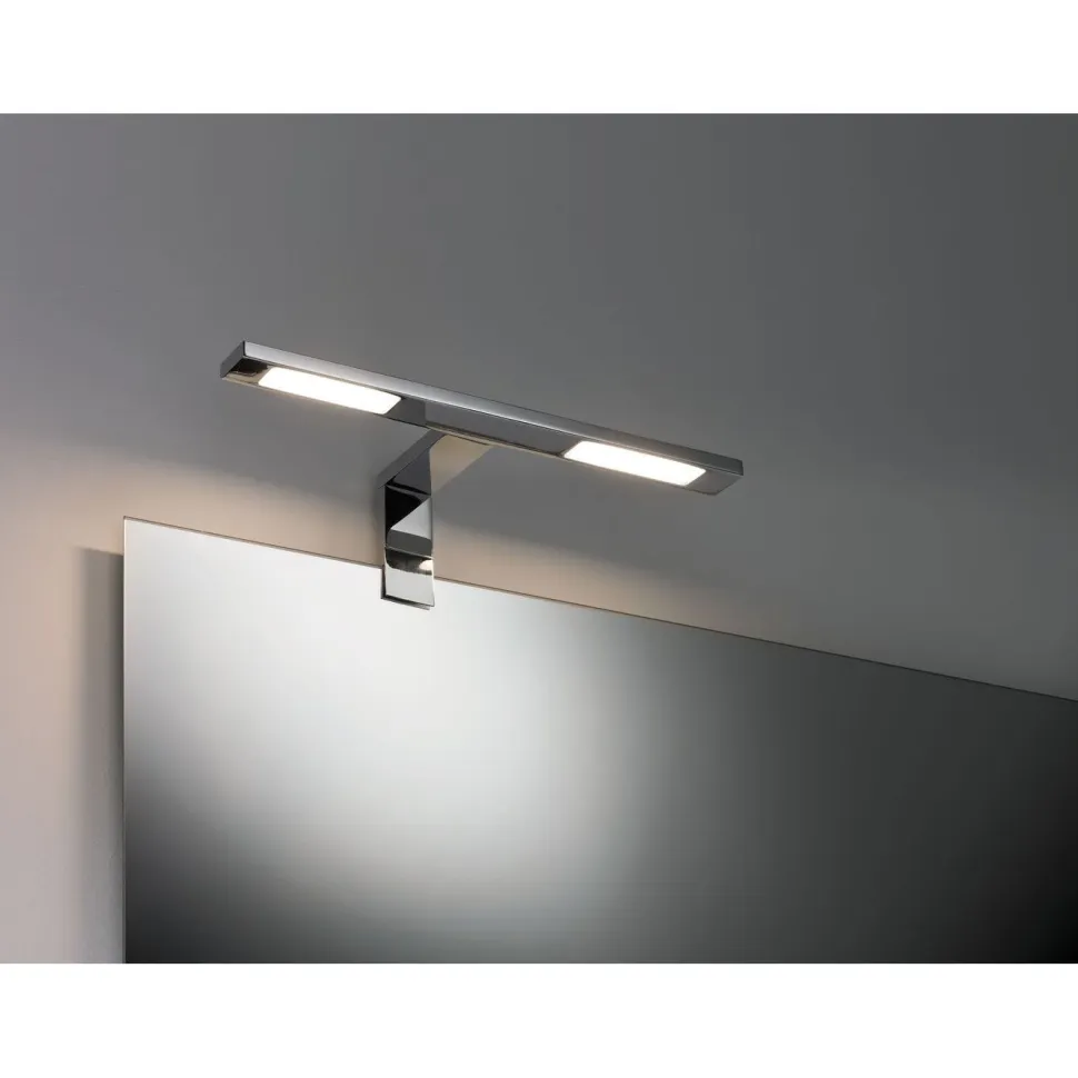 LED-peilivalaisin Paulmann Galeria Hook, IP44, 2700K, kromi