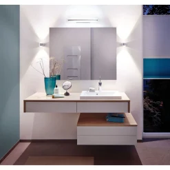 LED-peilivalaisin Paulmann Kuma, IP44, 3000K, 660lm, 9W, kromi/valkoinen