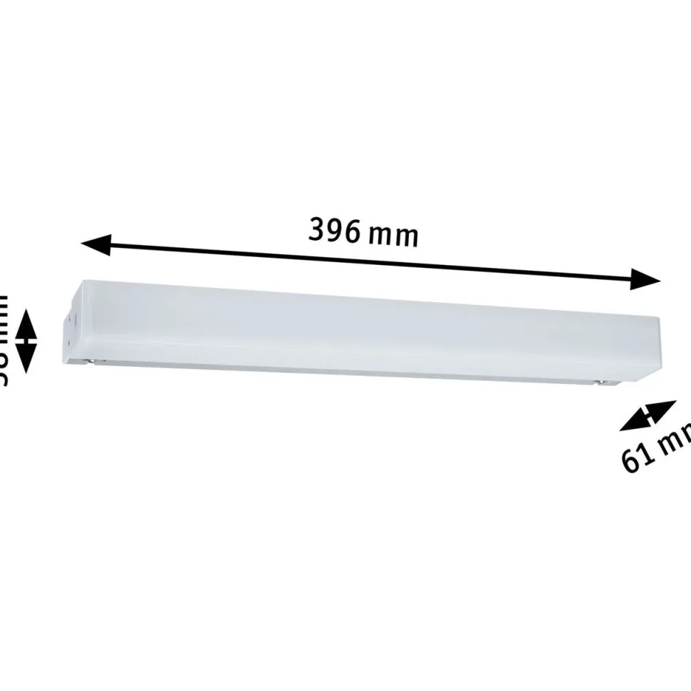LED-peilivalaisin Paulmann Luno, 39.6cm, IP44, säädettävä värilämpötila, alumiini