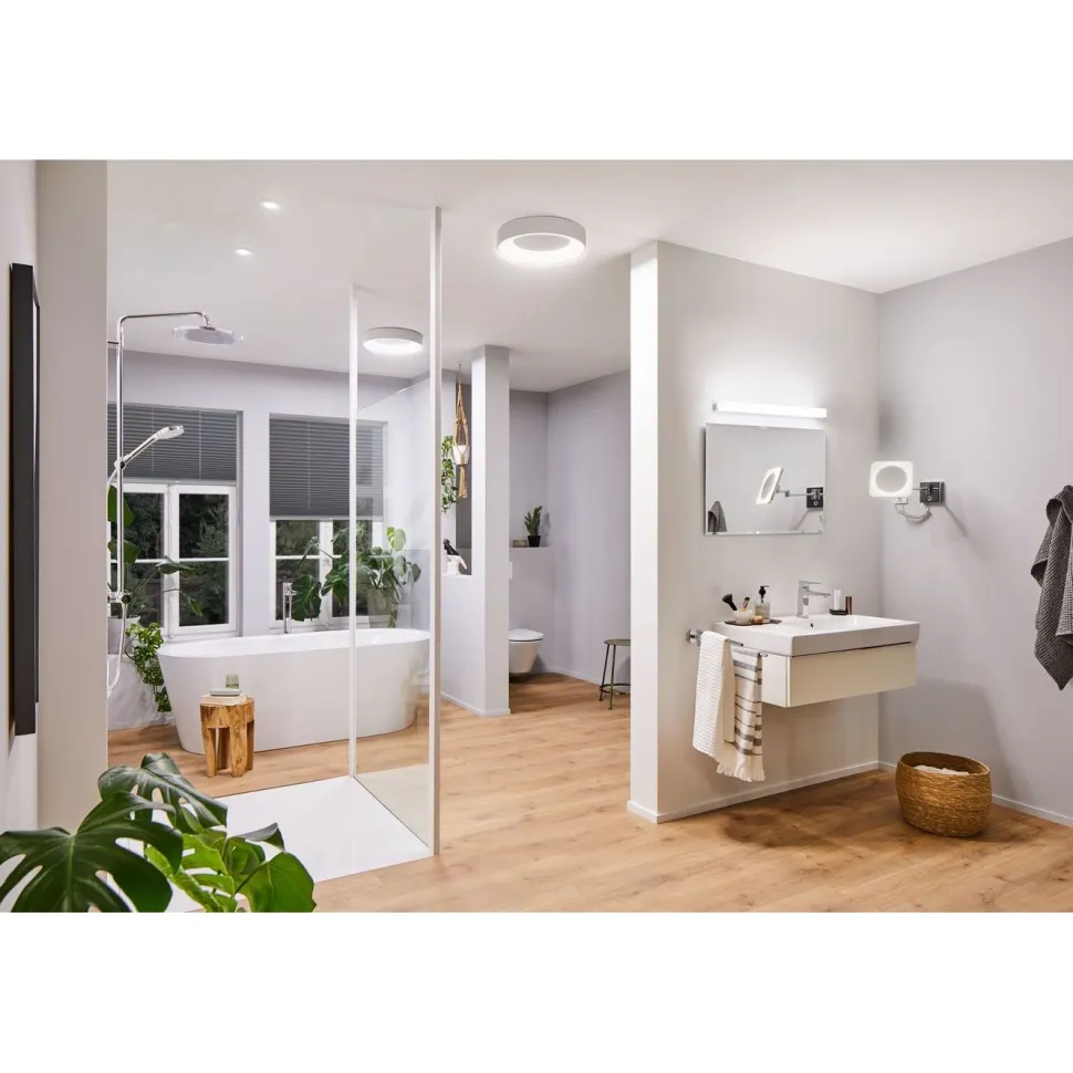 LED-peilivalaisin Paulmann Luno, 59.6cm, IP44, säädettävä värilämpötila, alumiini