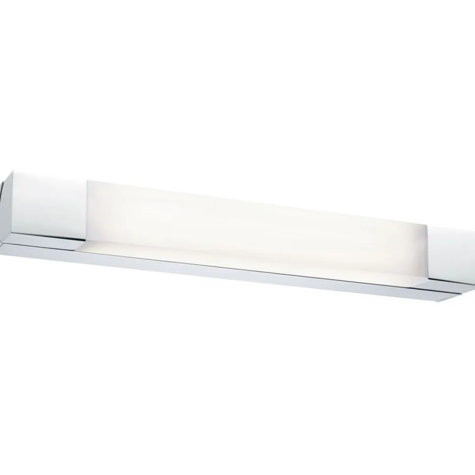 LED-peilivalaisin Paulmann Quasar, 44cm, IP44, 3000K, kromi/valkoinen