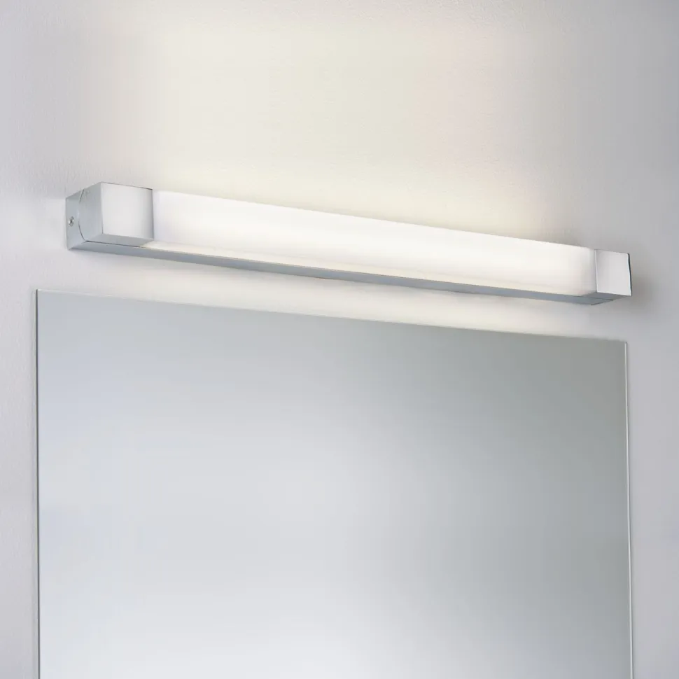 LED-peilivalaisin Paulmann Quasar, 44cm, IP44, 3000K, kromi/valkoinen