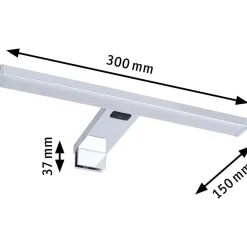 LED-peilivalaisin Paulmann Selo, IP44, säädettävä värilämpötila, kromi