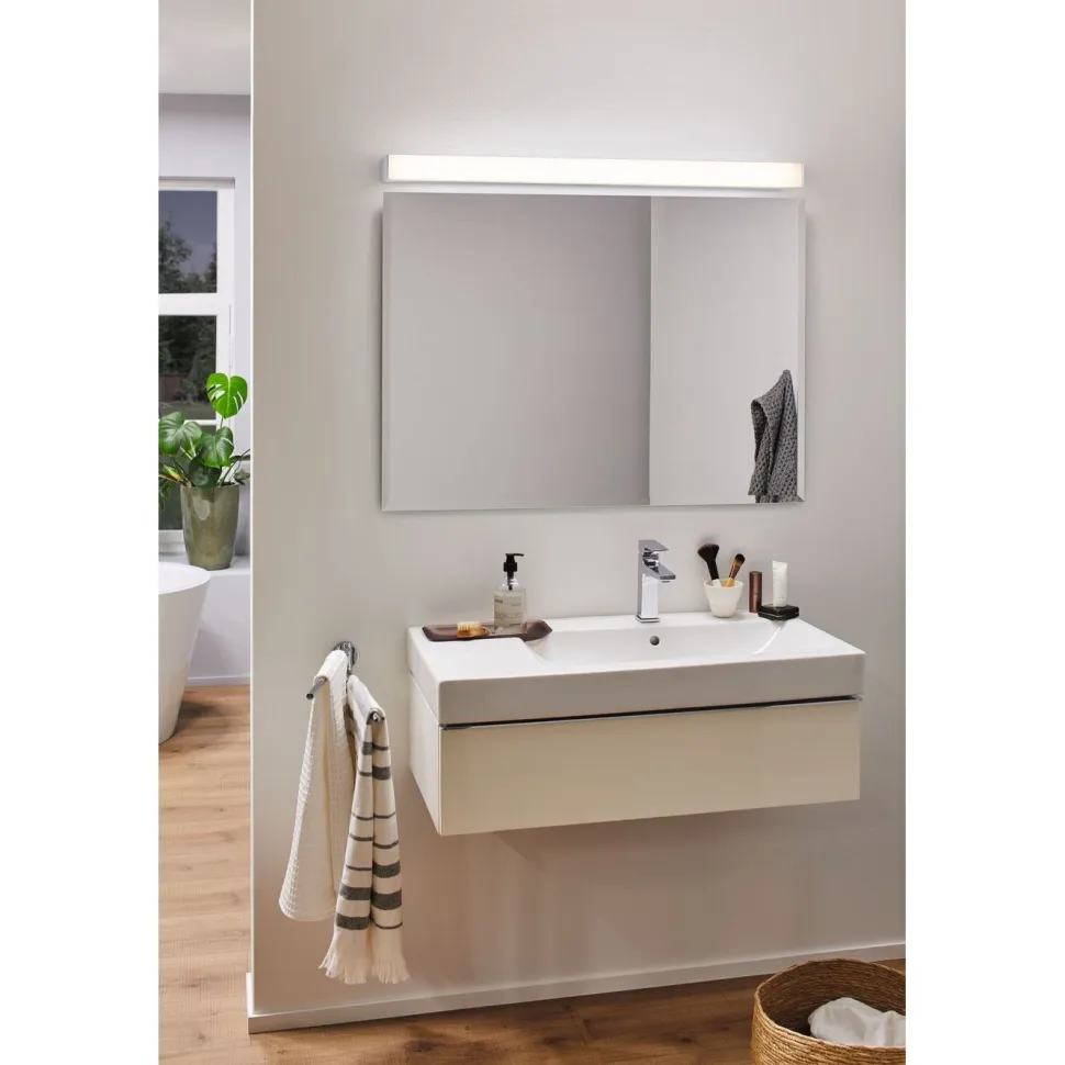 LED-peilivalaisin Paulmann Tova, 60cm, IP44, säädettävä värilämpötila, himmennettävä kromi/valkoinen