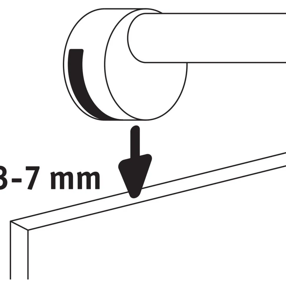 LED-peilivalo Paulmann Becrux, 3000K, kromi
