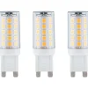 LED-pistokantalamppu Paulmann Pin Base, G9, 250lm, 2.5W, 2700K, kirkas, 3kpl