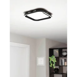 LED-Plafondi Eglo Calagrano 37,5x37,5cm värivaihto + kaukosäädin musta/valkoinen