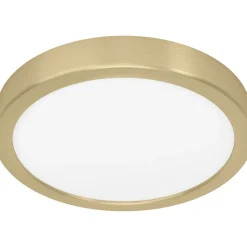 LED-Plafondi Eglo Fueva 5 17W Ø21cm harjattu messinki/valkoinen