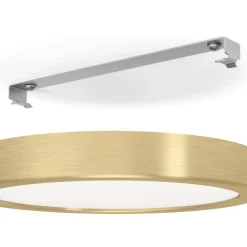 LED-Plafondi Eglo Fueva 5 17W Ø21cm harjattu messinki/valkoinen