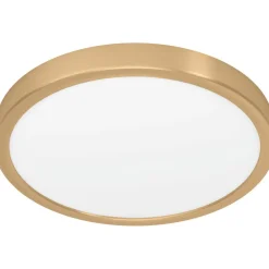 LED-Plafondi Eglo Fueva 5 17W Ø21cm harjattu messinki/valkoinen
