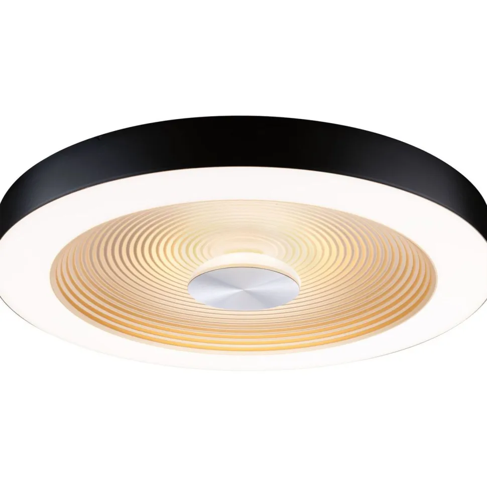 LED-plafondi Paulmann Volea Ø32cm IP44 3000K 470lm/1650lm 3.5/13W himmennettävä musta/kulta