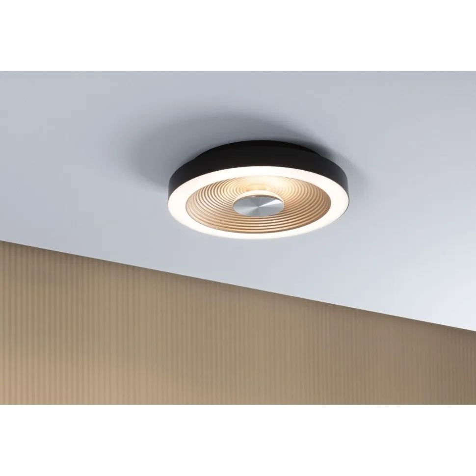 LED-plafondi Paulmann Volea Ø32cm IP44 3000K 470lm/1650lm 3.5/13W himmennettävä musta/kulta
