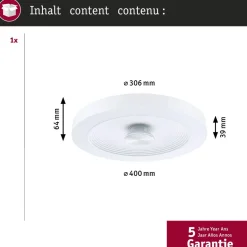 LED-plafondi Paulmann Volea Ø32cm IP44 3000K 470lm/1650lm 3.5/13W himmennettävä musta/kulta