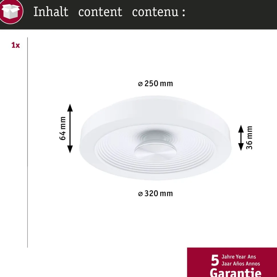 LED-plafondi Paulmann Volea Ø32cm IP44 3000K 470lm/1650lm 3.5/13W himmennettävä musta/kulta