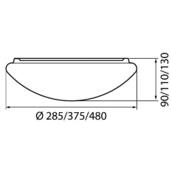 LED-plafondi Airam Bruno 14W/840 Ø285x90 mm IP44 valkoinen/opaali