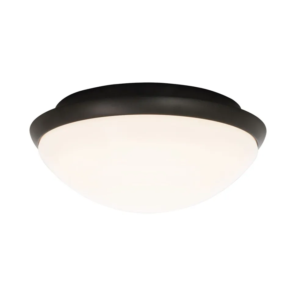 LED-plafondi Aneta Lighting Siracusa IP44 valkoinen/musta