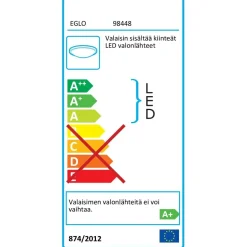 LED-plafondi Eglo Frania-S Ø550 mm valkoinen