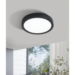 LED-Plafondi Eglo Fueva 5 Ø16cm 4000K musta pyöreä pinta-asennettava
