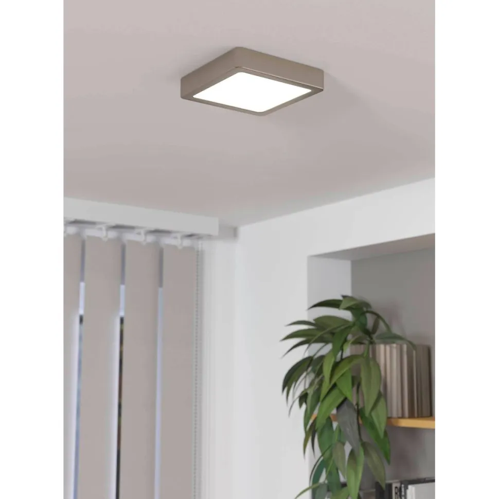 LED-Plafondi Eglo Fueva 5 himmennettävä mattanikkeli/valkoinen eri kokoja
