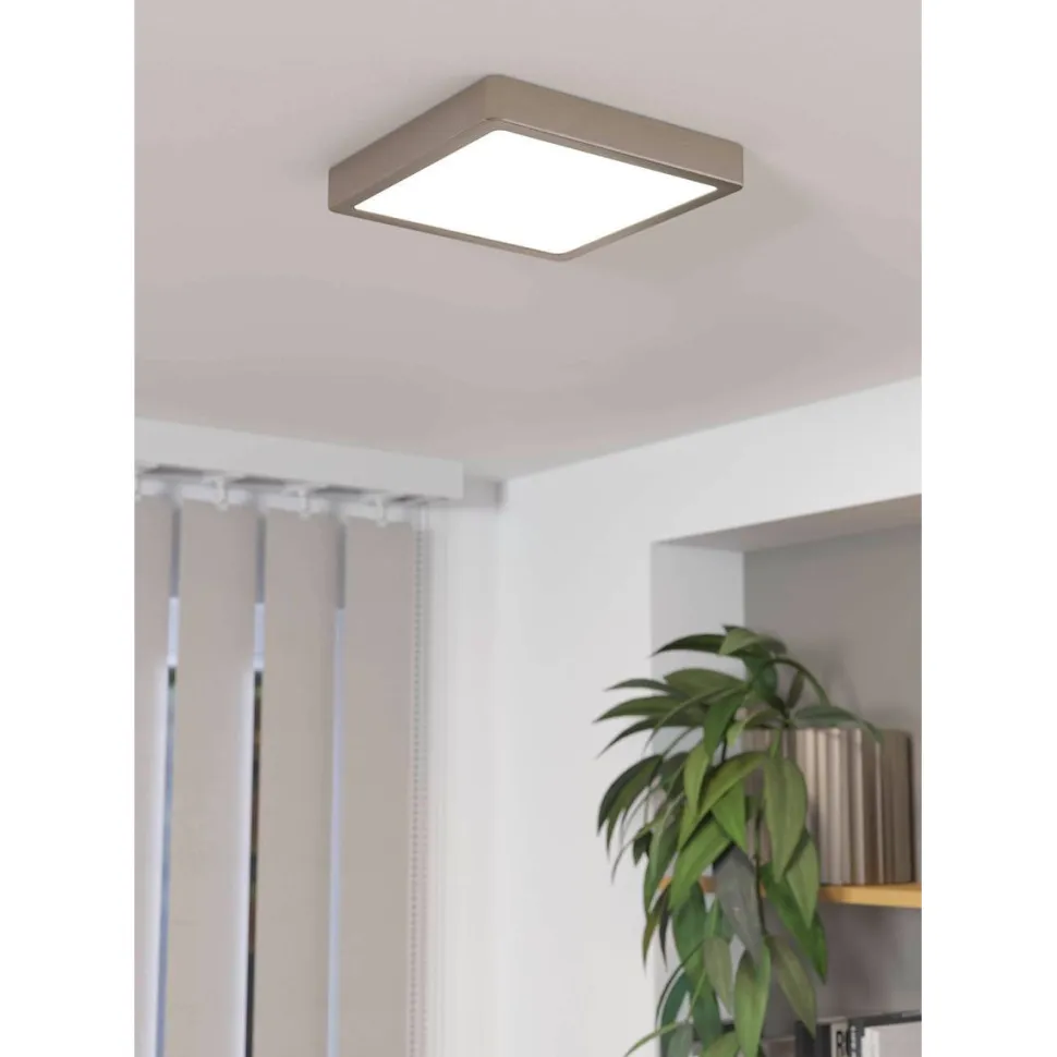 LED-Plafondi Eglo Fueva 5 himmennettävä mattanikkeli/valkoinen eri kokoja