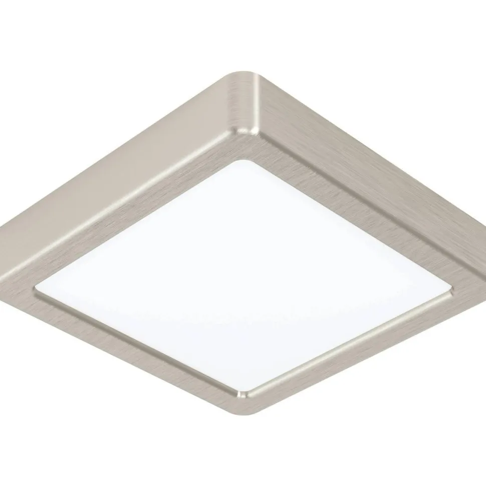 LED-Plafondi Eglo Fueva 5 3000K harjattu teräs pinta-asennettava vaihdettava LED eri kokoja