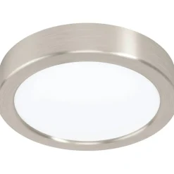 LED-Plafondi Eglo Fueva 5 3000K harjattu teräs pyöreä pinta-asennettava vaihdettava LED eri kokoja