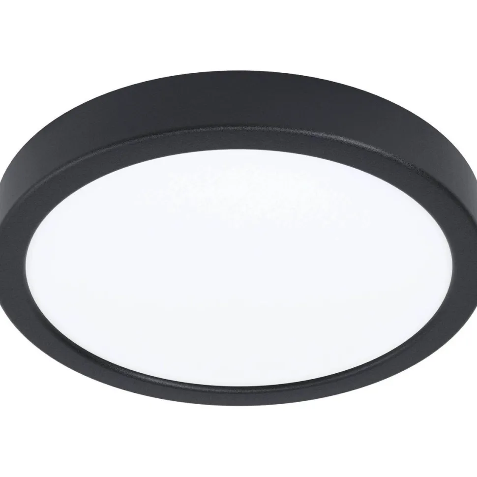 LED-Plafondi Eglo Fueva 5 3000K musta pyöreä pinta-asennettava vaihdettava LED eri kokoja