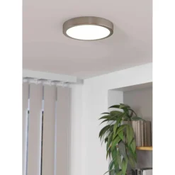 LED-Plafondi Eglo Fueva 5 17W Ø21cm himmennettävä mattanikkeli/valkoinen