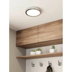 LED-Plafondi Eglo Fueva 5 17W Ø21cm IP44 kromi/valkoinen