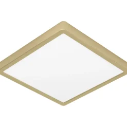 LED-Plafondi Eglo Fueva 5 17W 21x21cm harjattu messinki/valkoinen