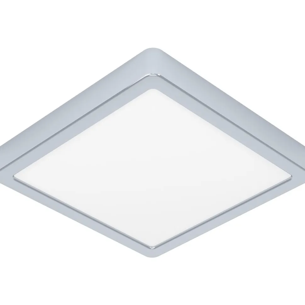 LED-Plafondi Eglo Fueva 5 11W 16x16cm IP44 kromi/valkoinen