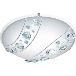 LED-plafondi Eglo Nerini Ø315mm valkoinen kristalli 95576