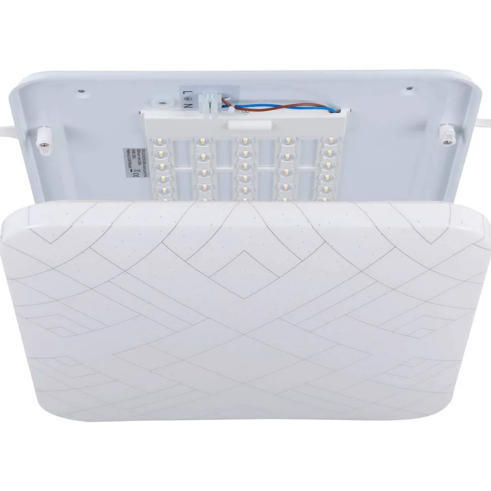 LED-Plafondi Eglo Rende 19.5W 38x38cm valkoinen/hopea